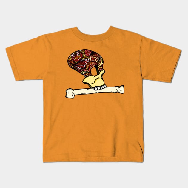 Toraya Skull Kids T-Shirt by kertasgambar